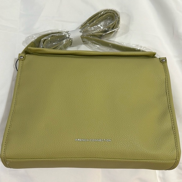 French Connection slouchy Messenger Bag Wasabi color NWT MSRP $118.00 - Picture 2 of 6